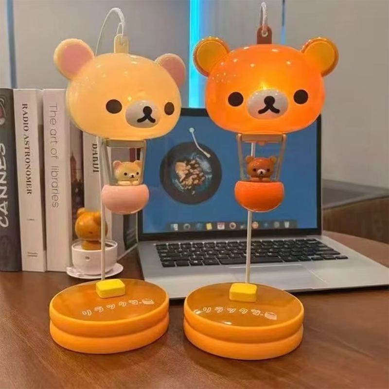 Desk Setup At Home - Rilakkuma Cute Bear Table Lamp Desktop