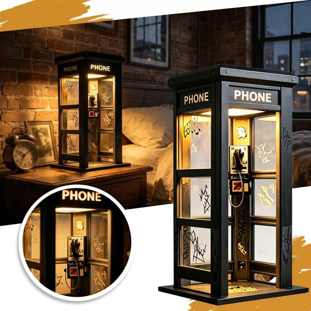 Desk Setup Decor - Retro Graffiti Phone Booth Table Lamp