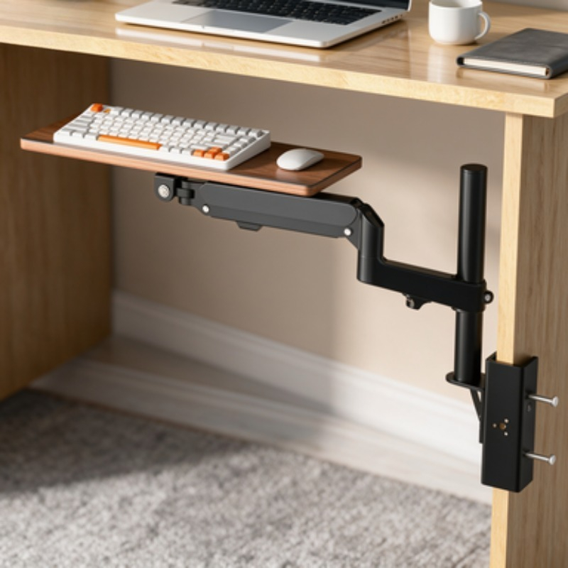Desk Setup Living Room - Save Space Under Desk Keyboard Tray