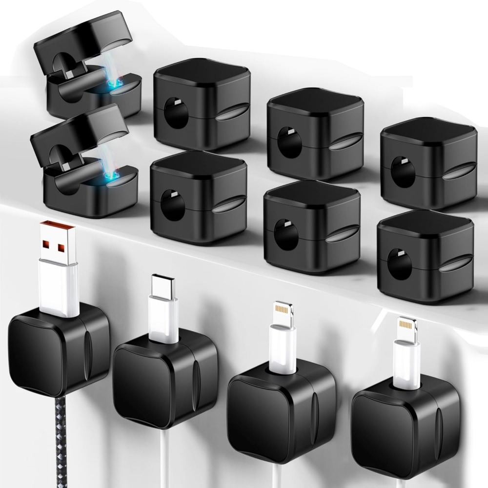 Desk Setup Cable Management - Magnetic Cable Clips for Cord Management: