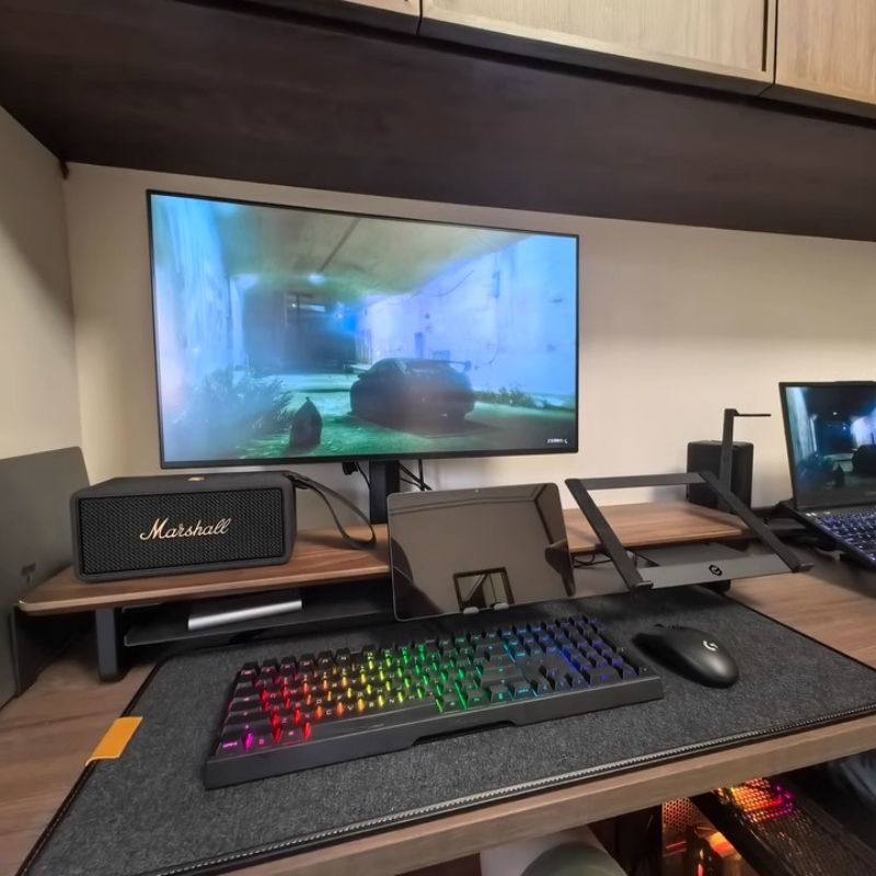 Desk Setup For Laptop And Monitor - Modular Monitor Riser Stand Ergonomic Desk