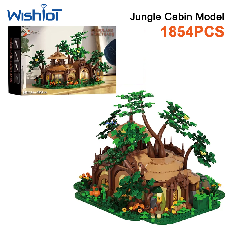 Desk Setup Build - 1854pcs Light-up Forest Castle Building Model