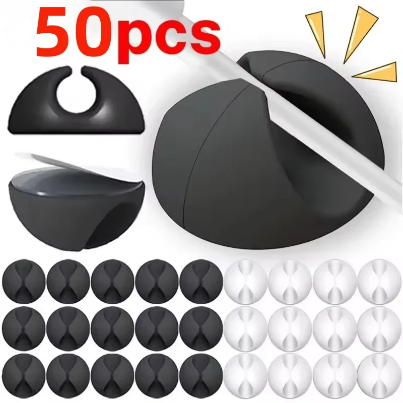 Desk Setup Cable Management - 5/50Pcs Desktop Wall Cable Clips Wire