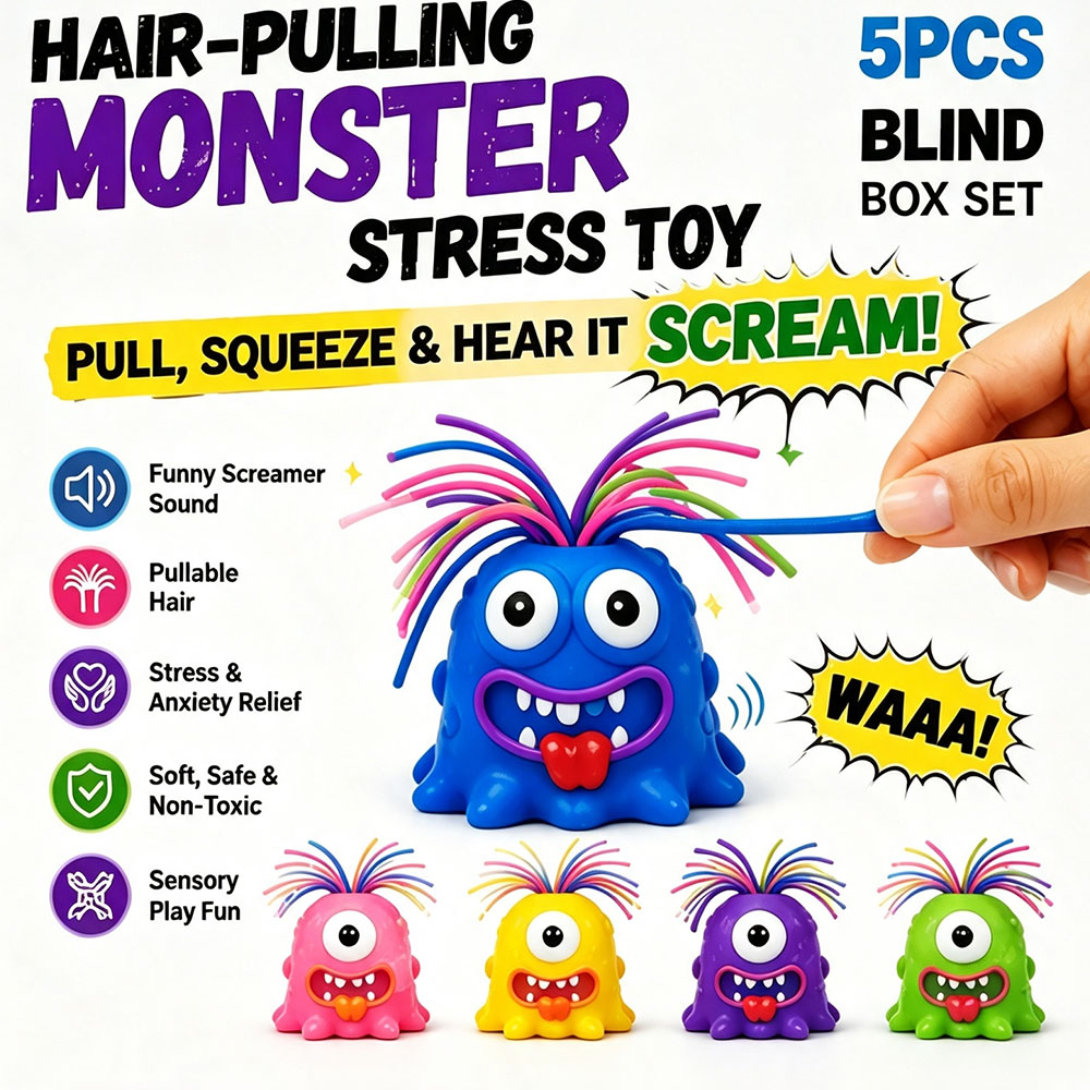 Desk Setup Gadgets - Viral Screaming Monster Hair Pulling Sound