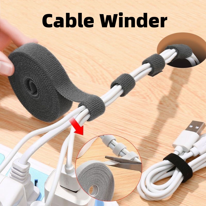 Desk Setup Cable Management - Cable Organizer Ties Tearable Cable Protector