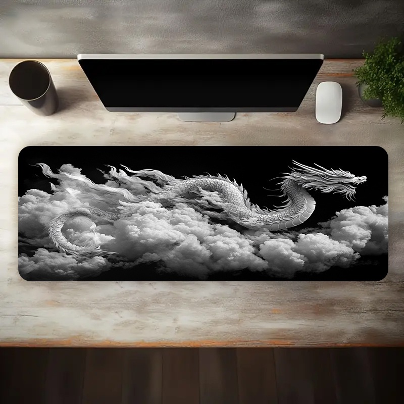 Black and White Dragon Gaming  - Desk Setup Black And White review and price