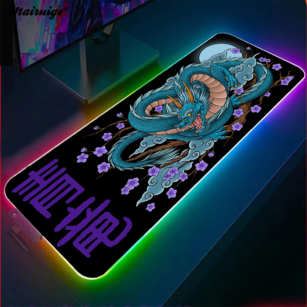 Black Dragon Mouse Pad 900x400 - Desk Setup Gadgets review and price