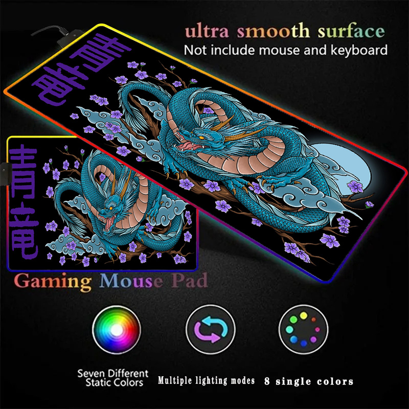 Black Dragon Mouse Pad 900x400 - Desk Setup Gadgets review and price