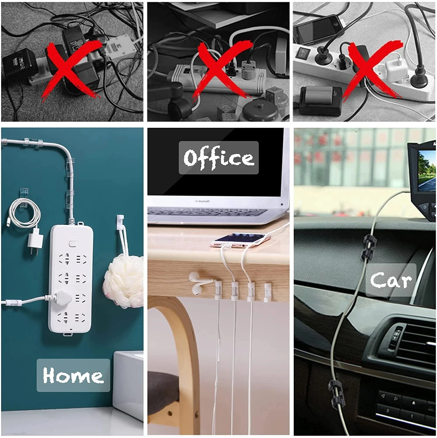 Cable Clips Organizer Drop Wir - Desk Setup Cable Management review and price