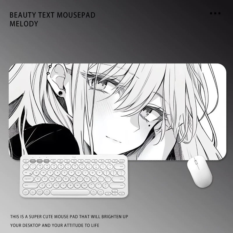 Black and White Manga Girl Mou - Desk Setup Black And White review and price
