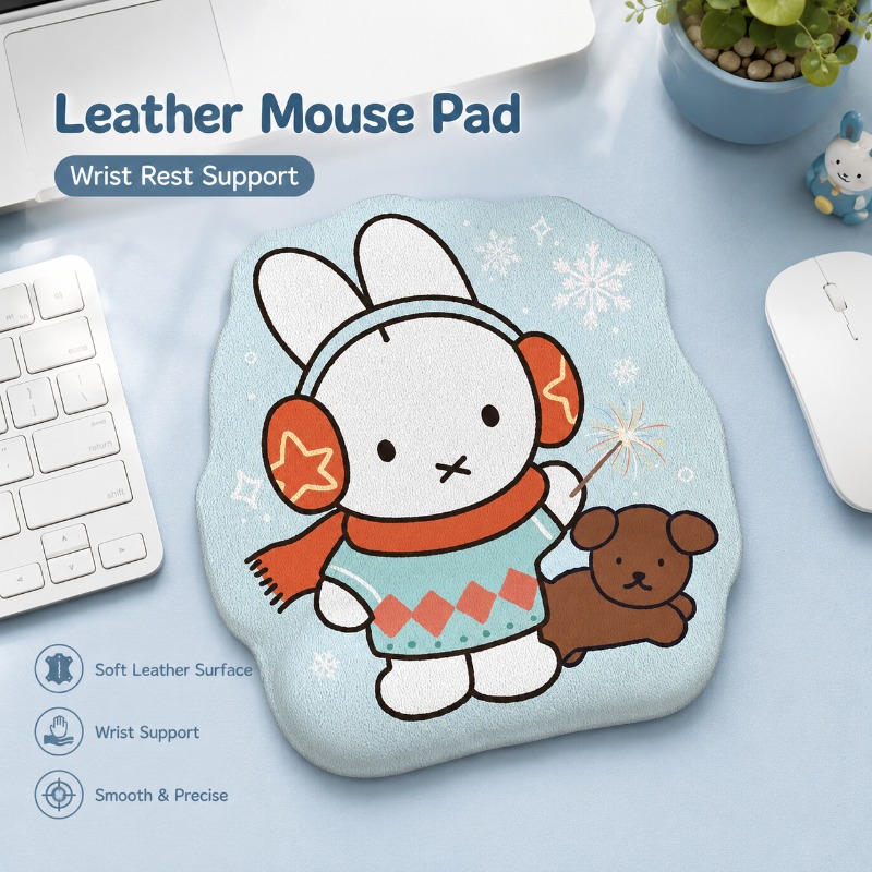 Anime Miffy Leather Mouse Pad  - Desk Setup Designer review and price