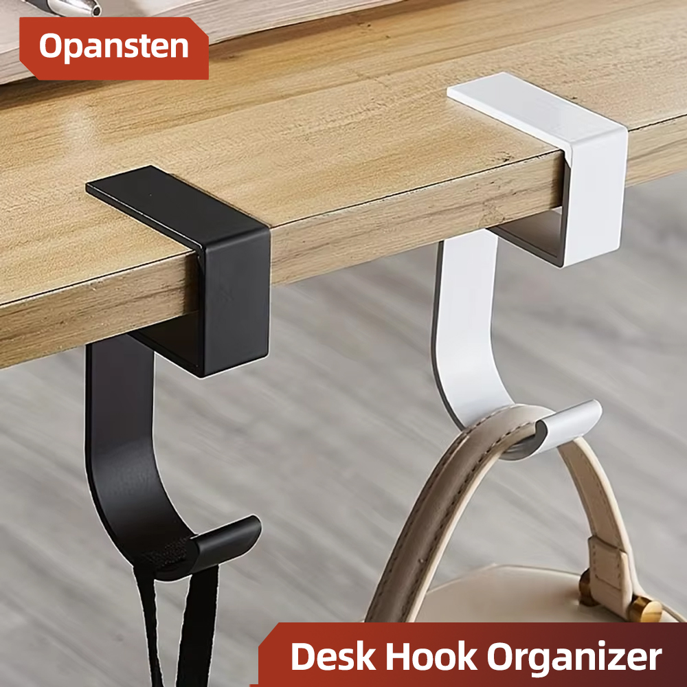 Aluminum Desk Hook Organizer A - Desk Setup Black And White review and price