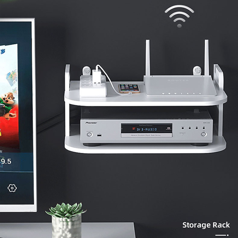 Wall-Mounted Router Cable Orga - Desk Setup Living Room review and price
