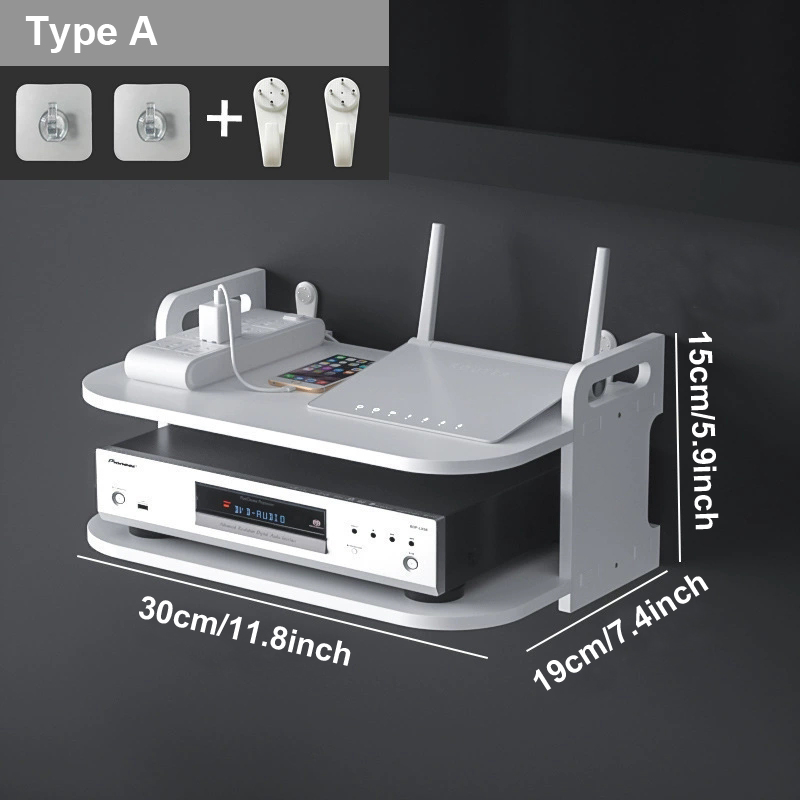 Wall-Mounted Router Cable Orga - Desk Setup Living Room review and price