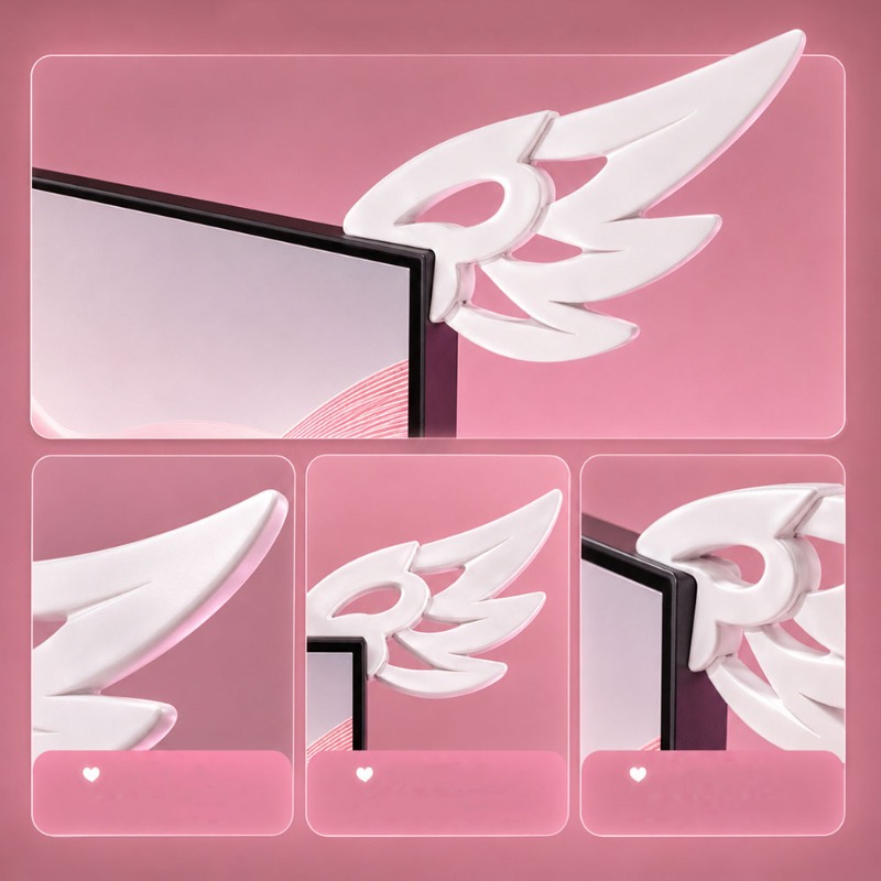 Kawaii 3D Wing Decor for Compu - Desk Setup Gadgets review and price