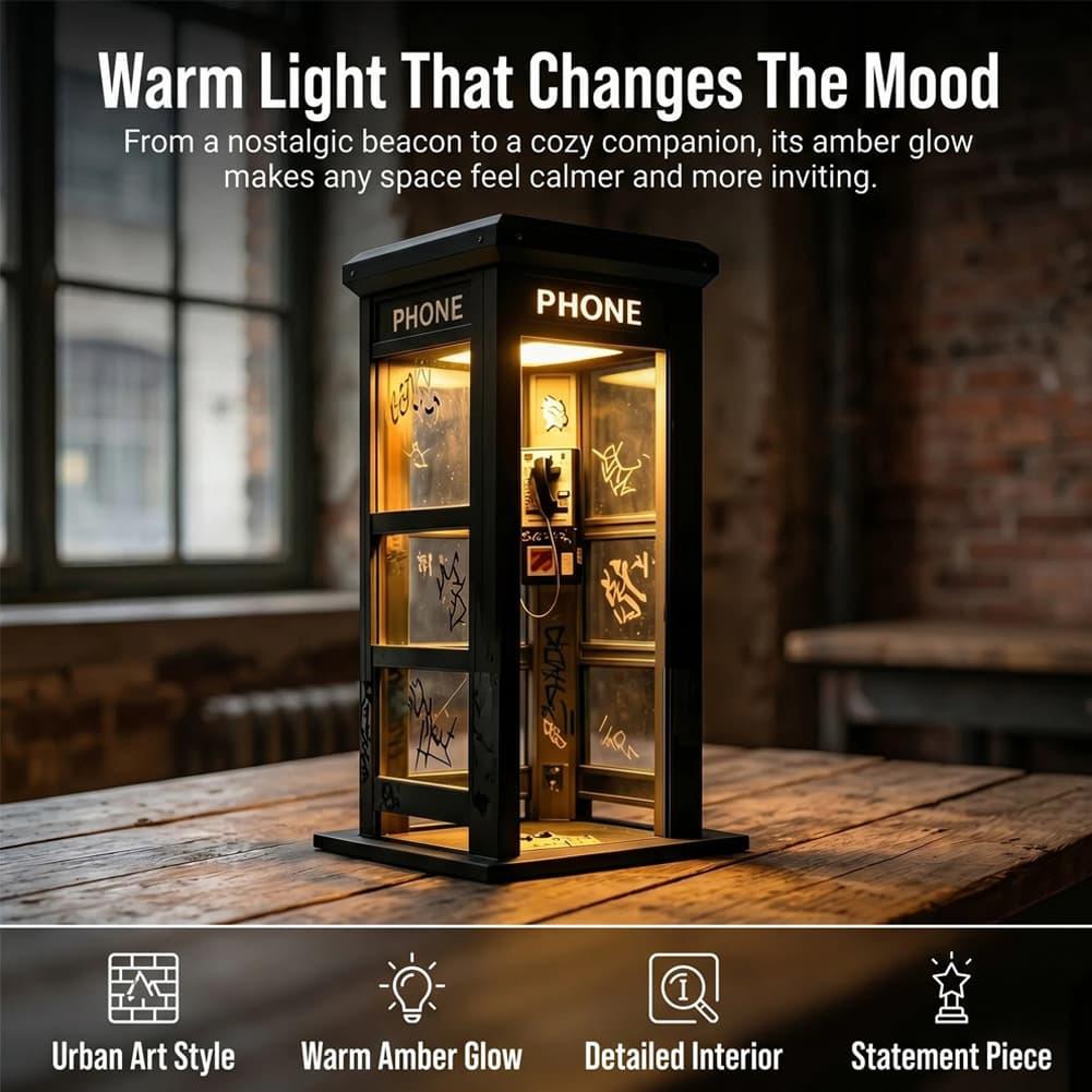 Retro Graffiti Phone Booth Tab - Desk Setup Decor review and price