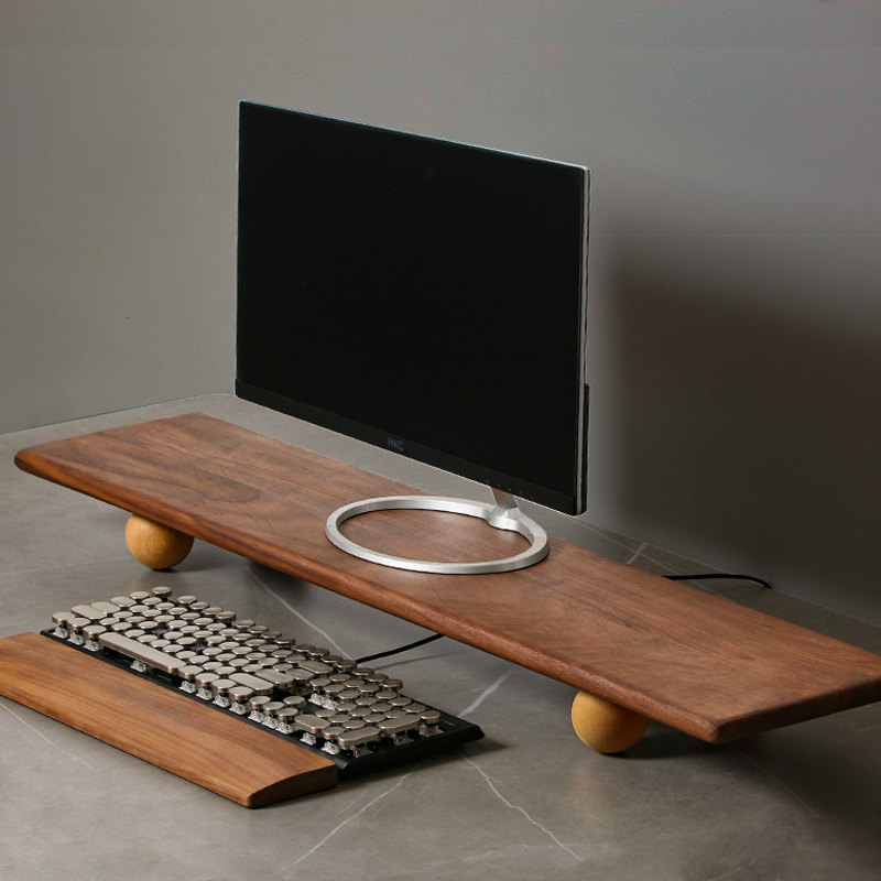 Solid Wood Monitor Riser Lapto - Desk Setup For Laptop And Monitor review and price