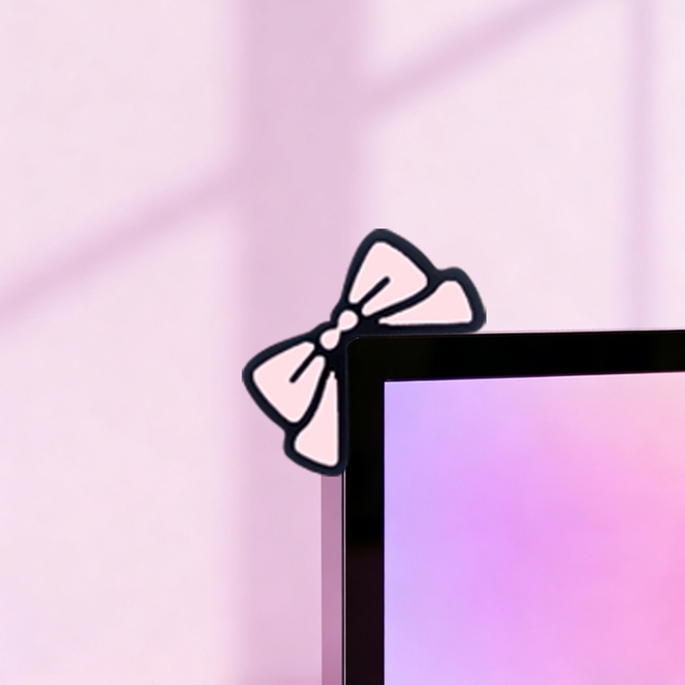 Cute Pink Bow Monitor Decor Ka - Desk Setup For Laptop And Monitor review and price