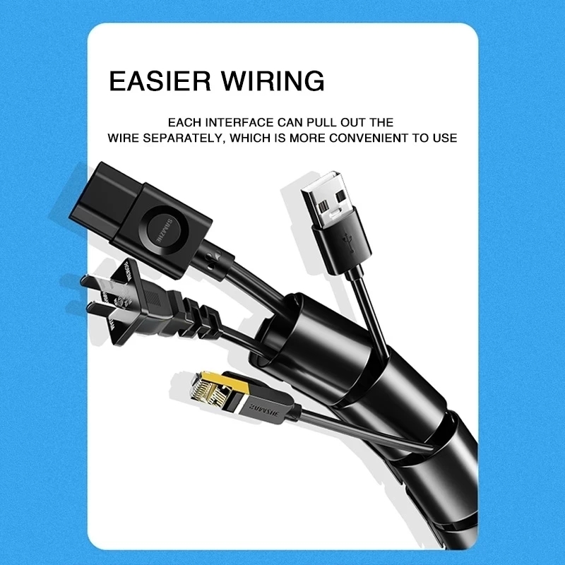 2M/1M Flexible Spiral Cable Wi - Desk Setup Cable Management review and price