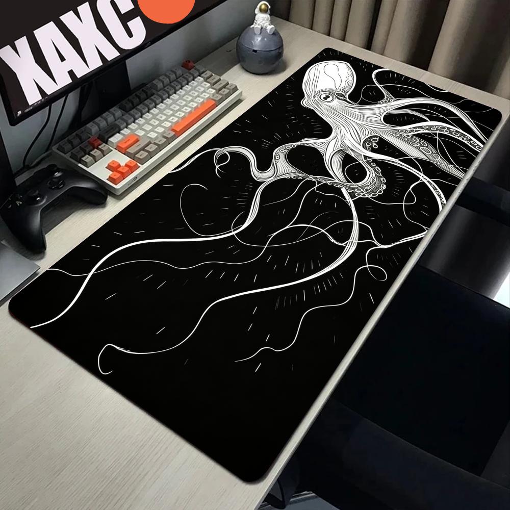 HYBXAXC Octopus Mouse Pad, Bla - Desk Setup Black And White review and price