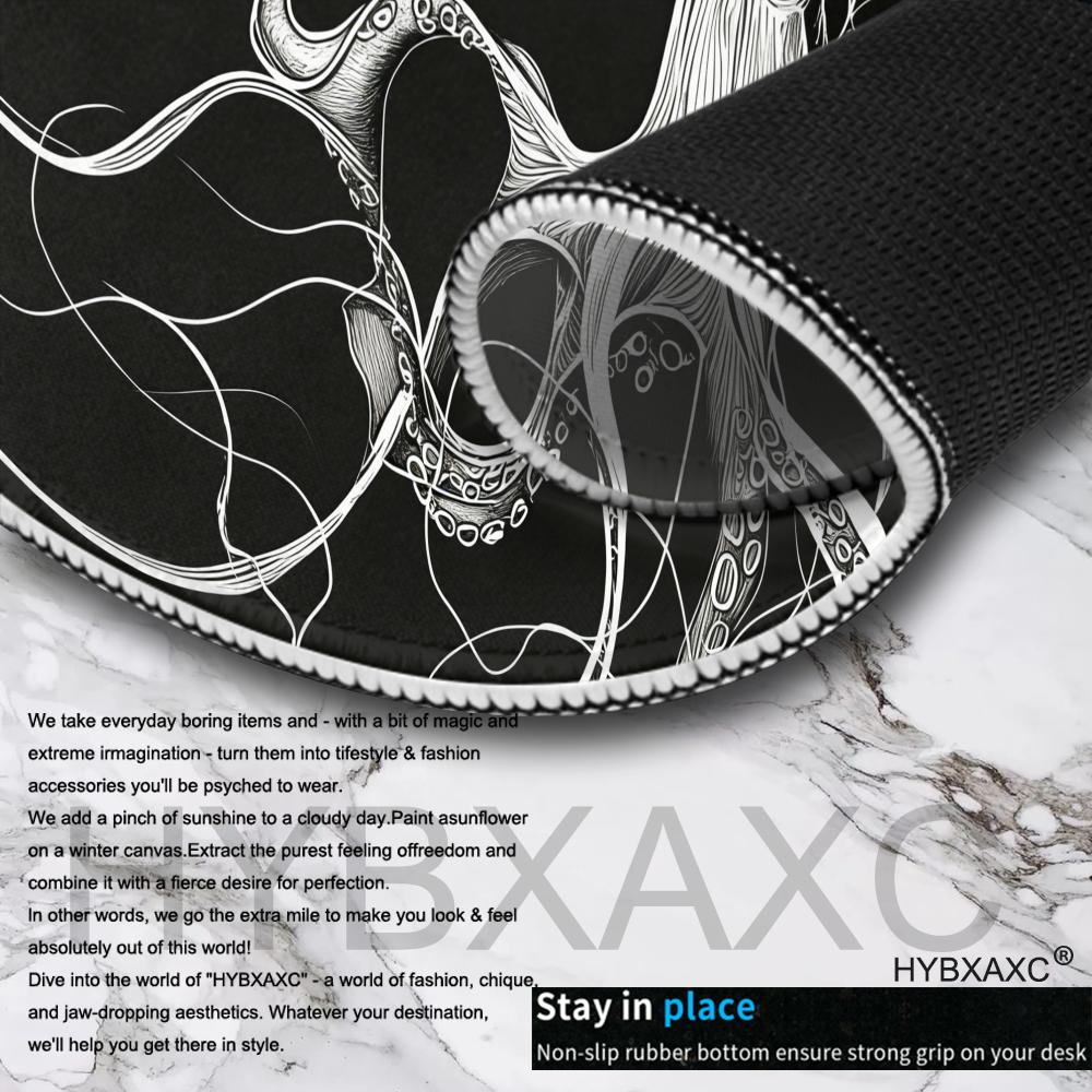 HYBXAXC Octopus Mouse Pad, Bla - Desk Setup Black And White review and price