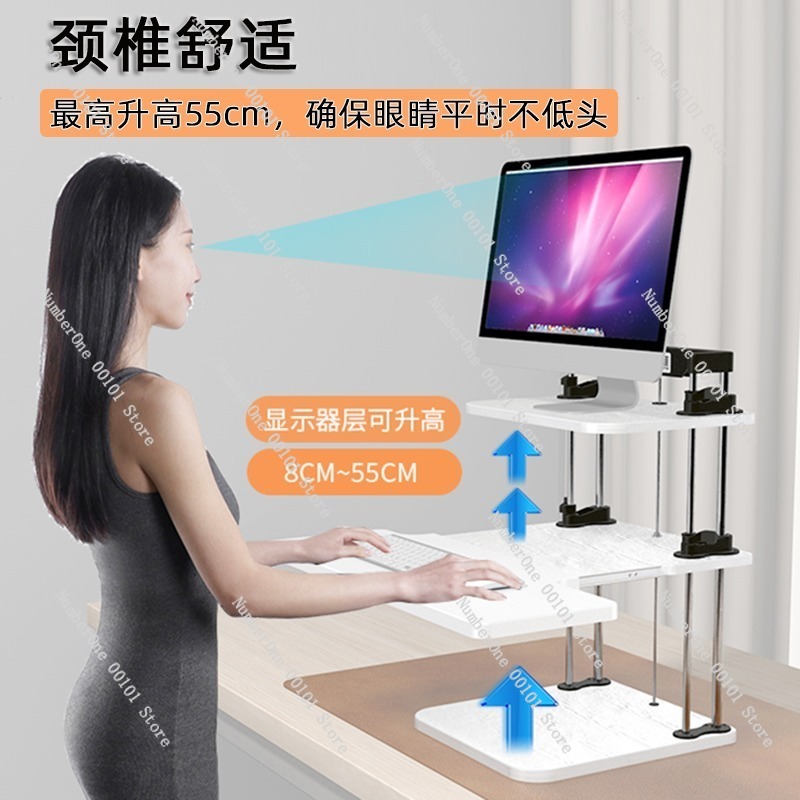 Height-Adjustable Standing Des - Desk Setup For Laptop And Monitor review and price