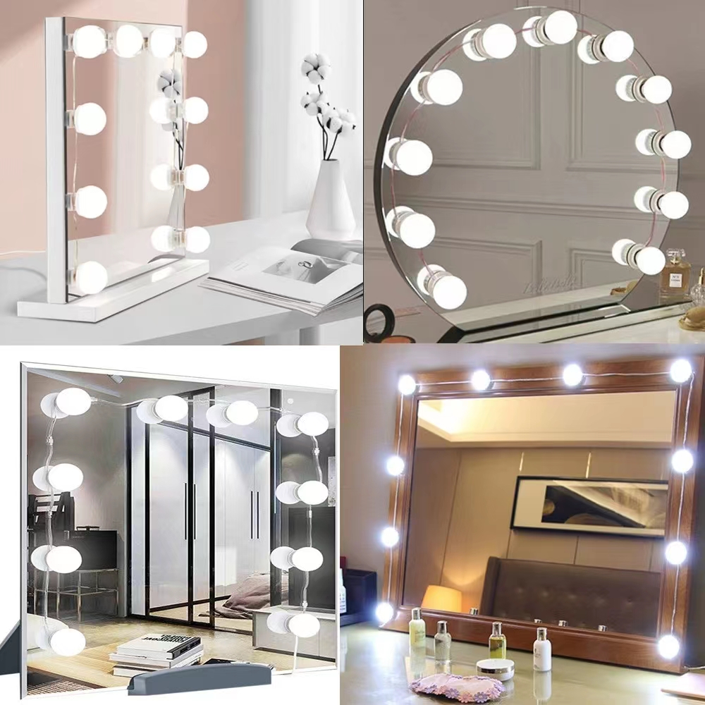 LED Light Paste Mirror Makeup  - Desk Setup Modern review and price