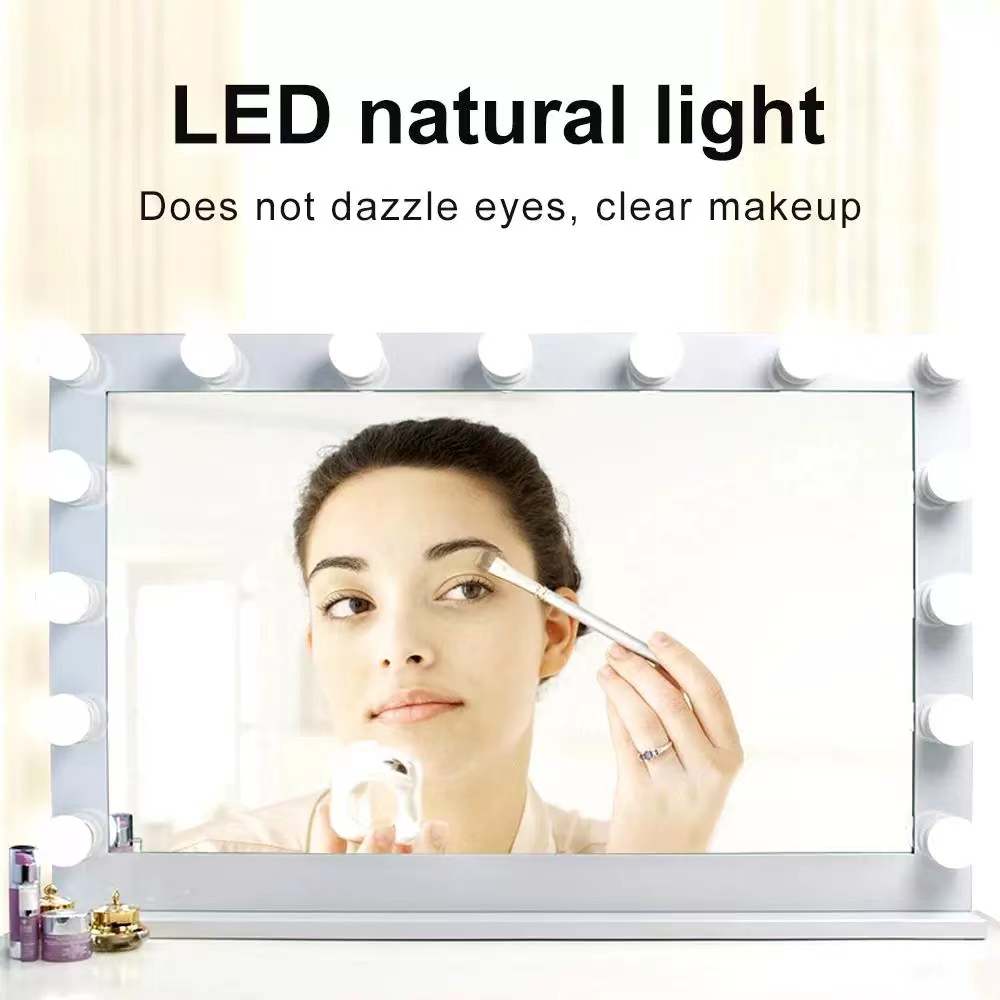 LED Light Paste Mirror Makeup  - Desk Setup Modern review and price