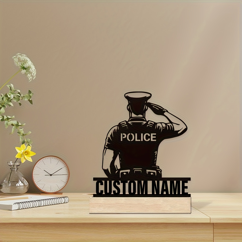 Personalized Metal Police Badg - Desk Setup Modern review and price
