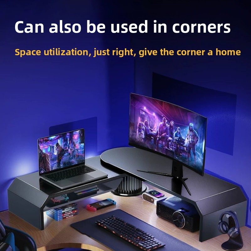 Gaming Dual Monitor Stand Offi - Desk Setup For Laptop And Monitor review and price