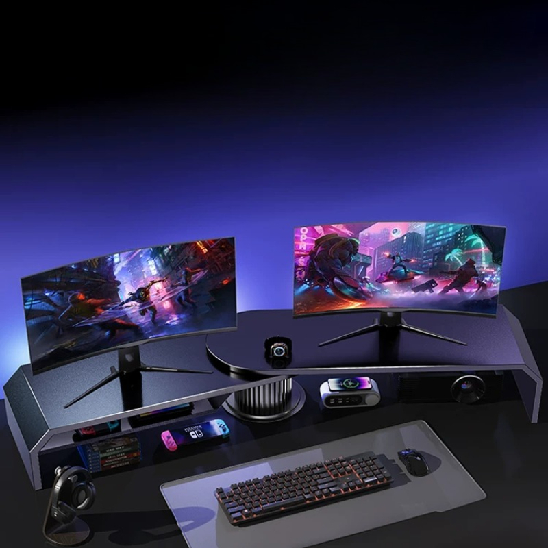 Gaming Dual Monitor Stand Offi - Desk Setup For Laptop And Monitor review and price