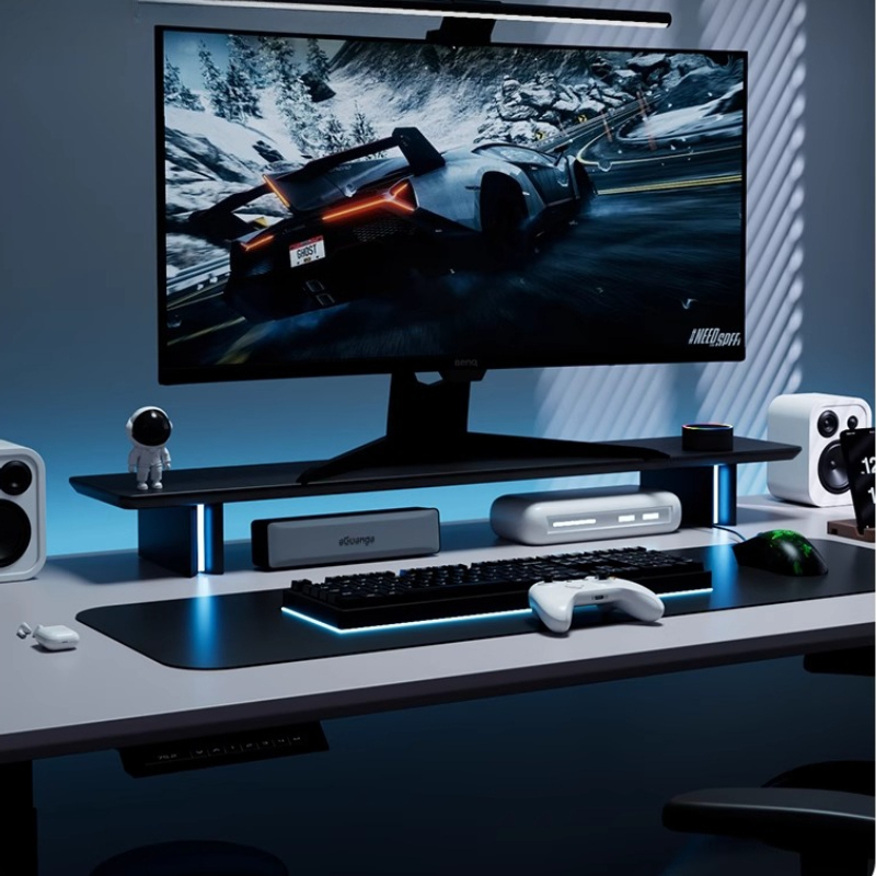 RGB Monitor Stand Ergonomic Co - Desk Setup For Laptop And Monitor review and price