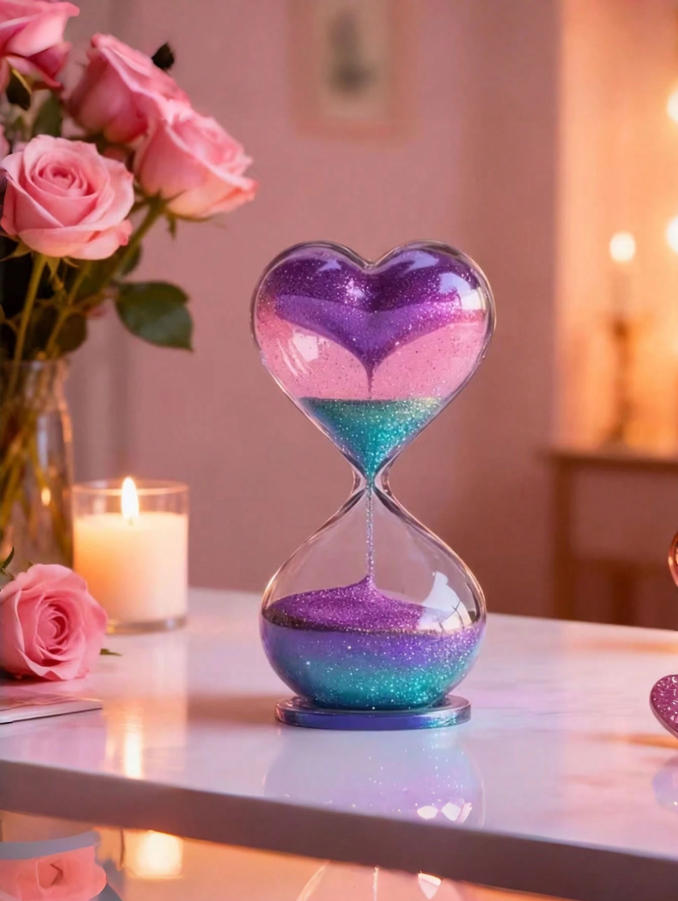 1Pc 2D Flat, Rotating Heart-Sh - Desk Setup Decor review and price