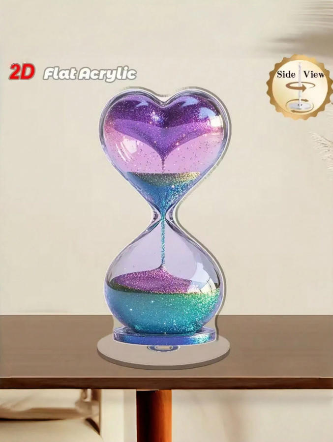 1Pc 2D Flat, Rotating Heart-Sh - Desk Setup Decor review and price