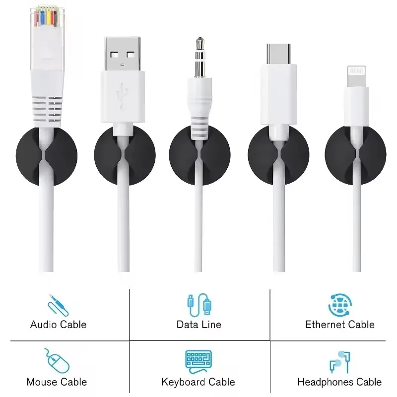Cable Clips Phone Cord Holder  - Desk Setup Cable Management review and price