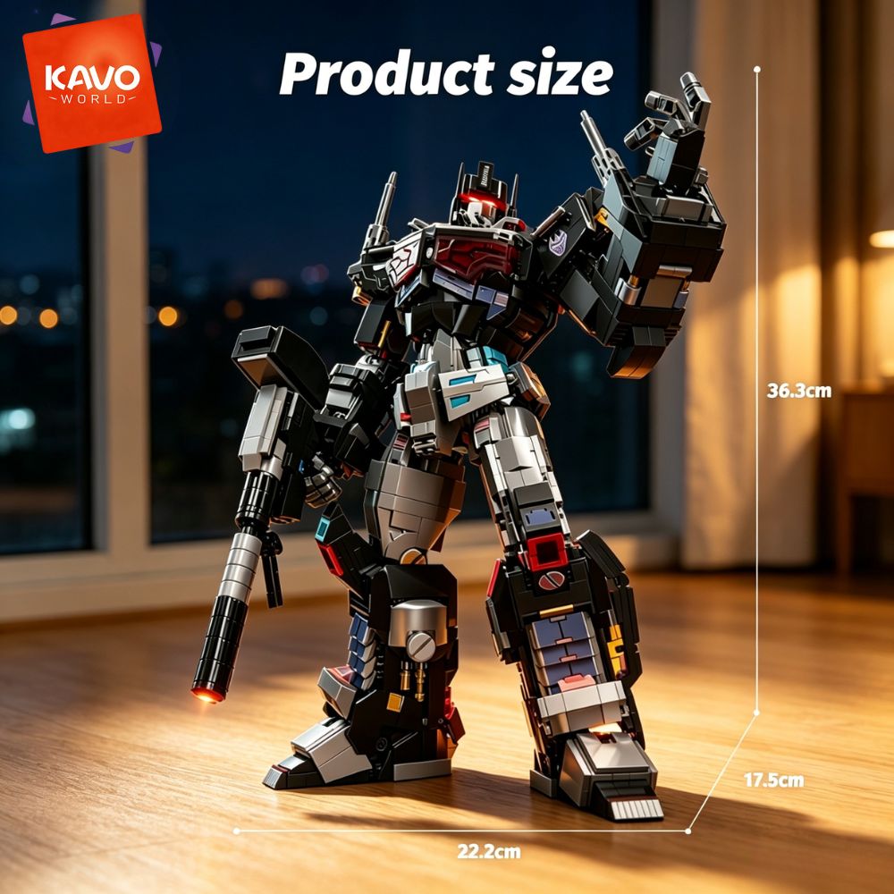 KAVOWORLD 2045pcs Future Mecha - Desk Setup Build review and price