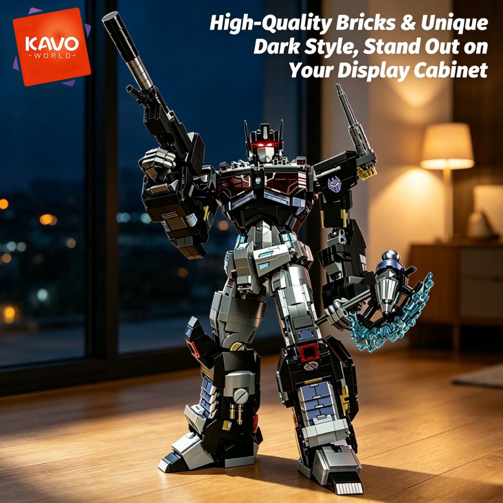 KAVOWORLD 2045pcs Future Mecha - Desk Setup Build review and price