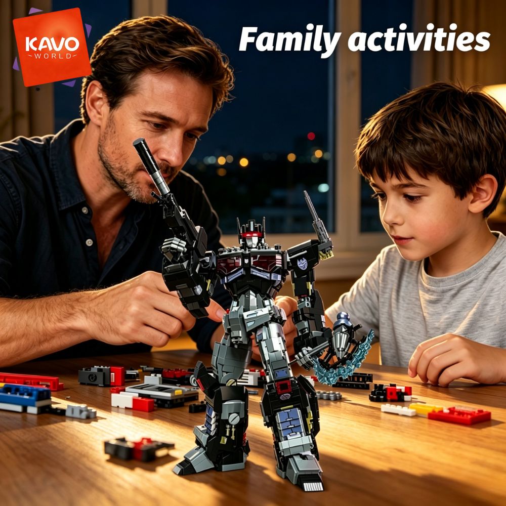 KAVOWORLD 2045pcs Future Mecha - Desk Setup Build review and price