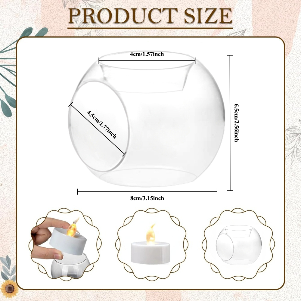 6/12pcs Glass Round Hollow Can - Desk Setup Modern review and price