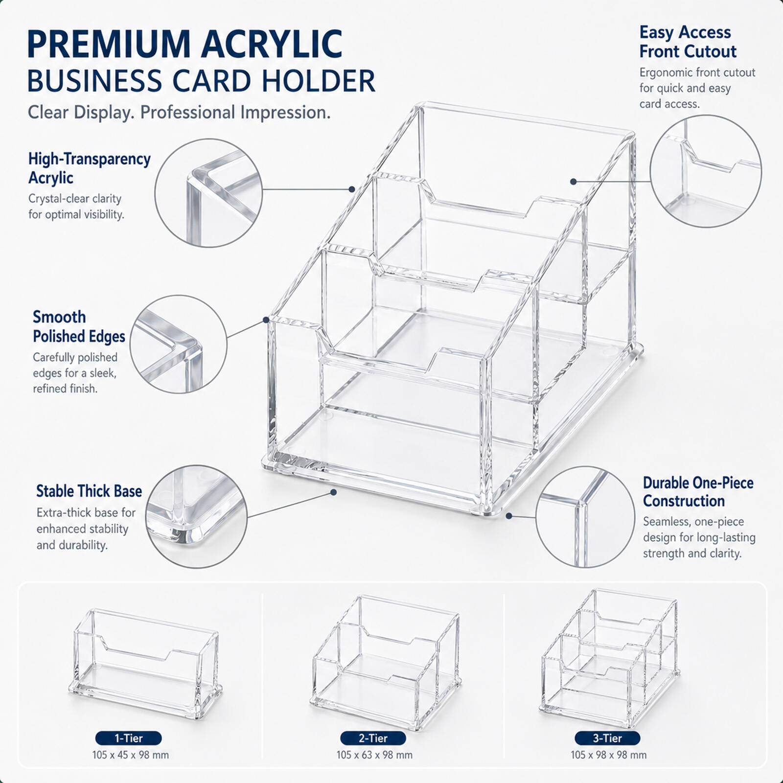 1-3Pcs Modern Clear Acrylic Bu - Desk Setup Modern review and price