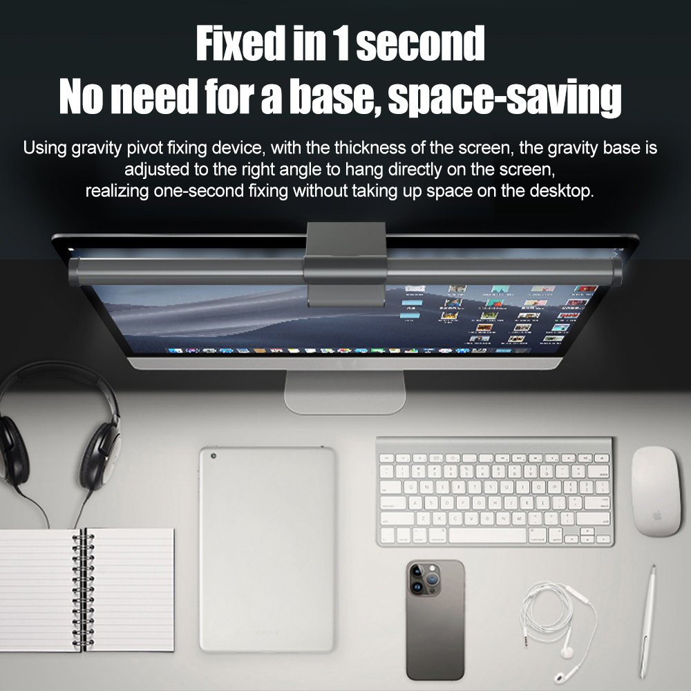 Setup Dimmable Light Bar Monit - Desk Setup Gadgets review and price