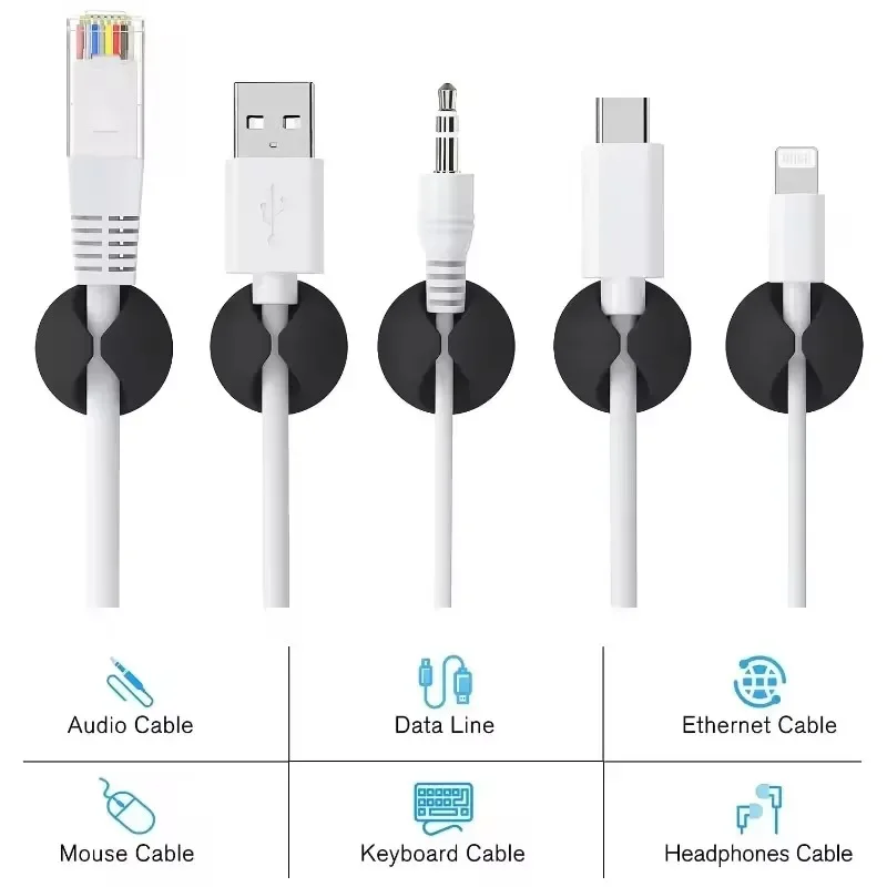 Cable Clips Phone Cord Holder  - Desk Setup Cable Management review and price