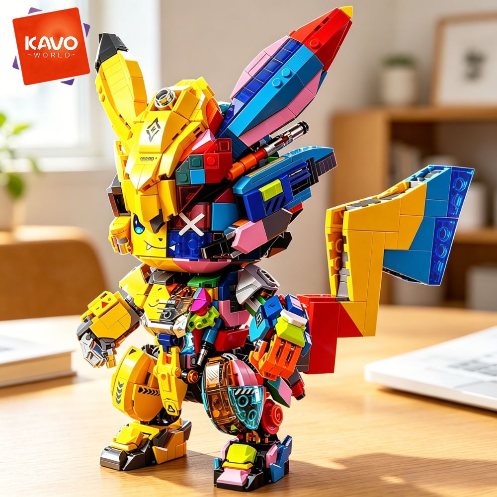 KAVOWORLD 1505PCS DIY Mecha Mo - Desk Setup Build review and price