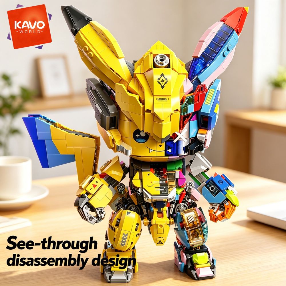 KAVOWORLD 1505PCS DIY Mecha Mo - Desk Setup Build review and price
