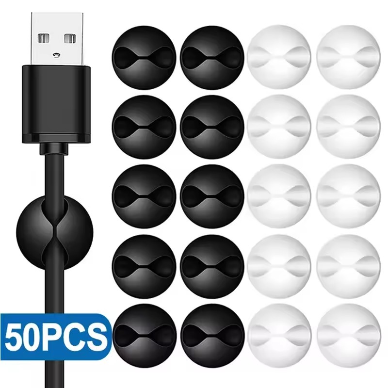 5/50Pcs Desktop Wall Cable Cli - Desk Setup Cable Management review and price