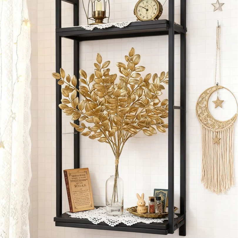 10Pcs Artificial Plants Golden - Desk Setup At Home review and price
