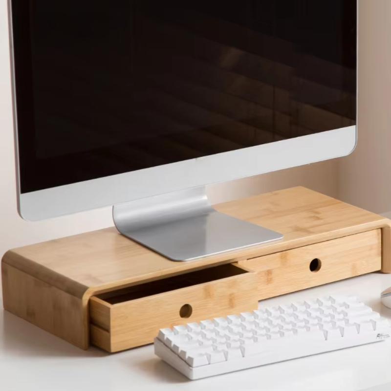 Bamboo Laptop Monitor Riser Ec - Desk Setup Living Room review and price