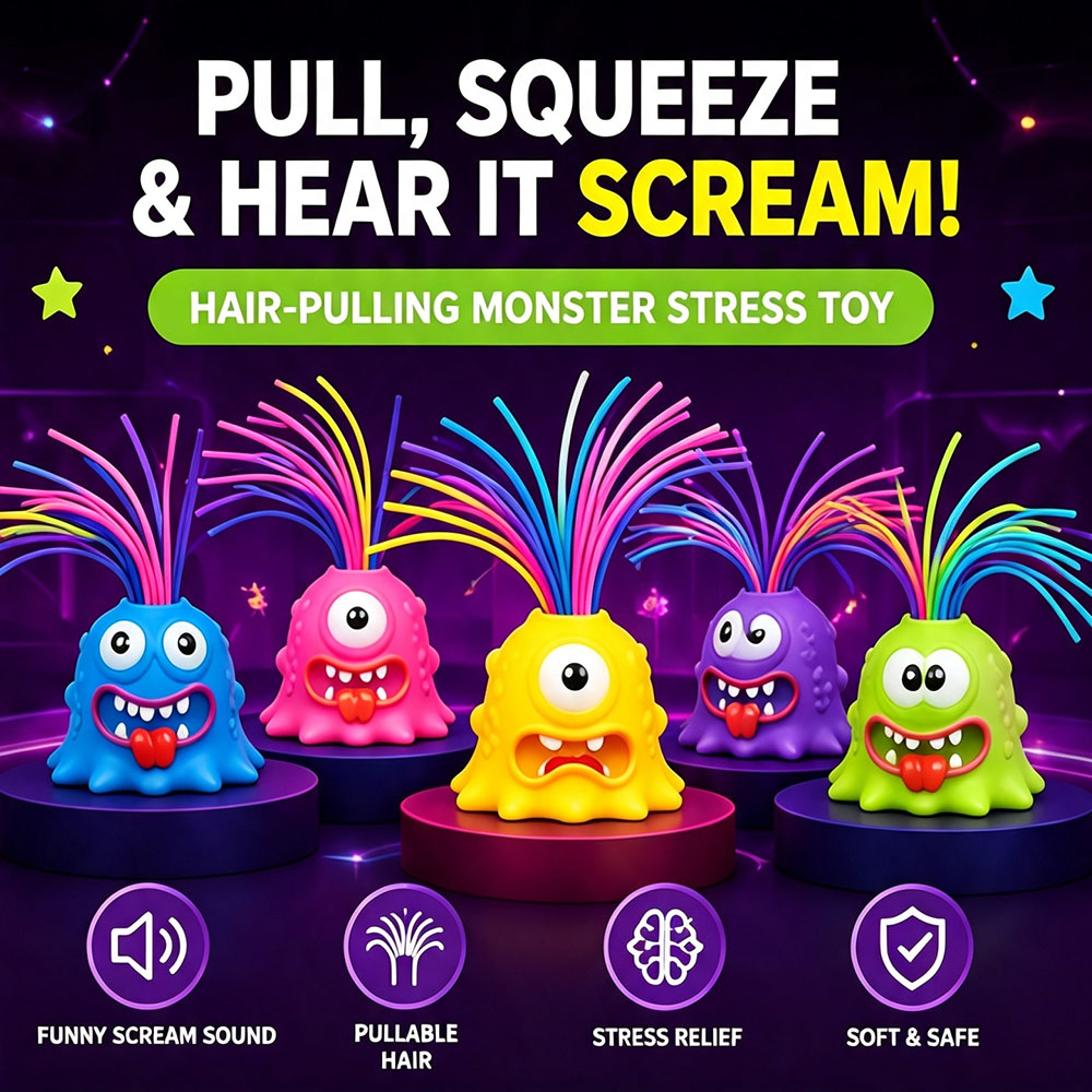 Viral Screaming Monster Hair P - Desk Setup Gadgets review and price