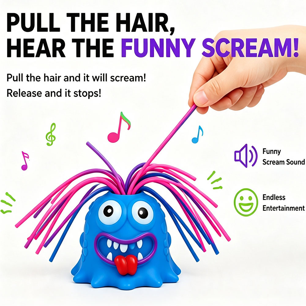 Viral Screaming Monster Hair P - Desk Setup Gadgets review and price