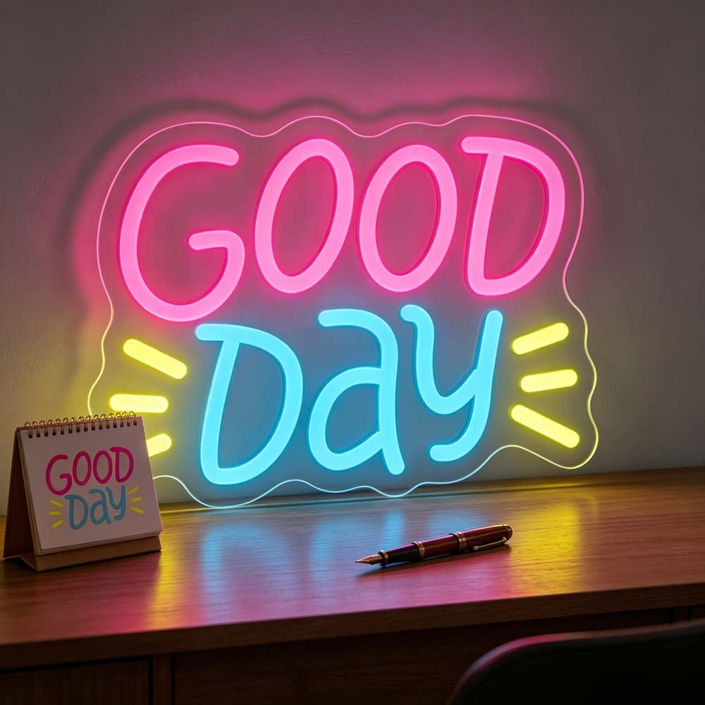 Good Day Neon Sign LED Colorfu - Desk Setup Rgb review and price